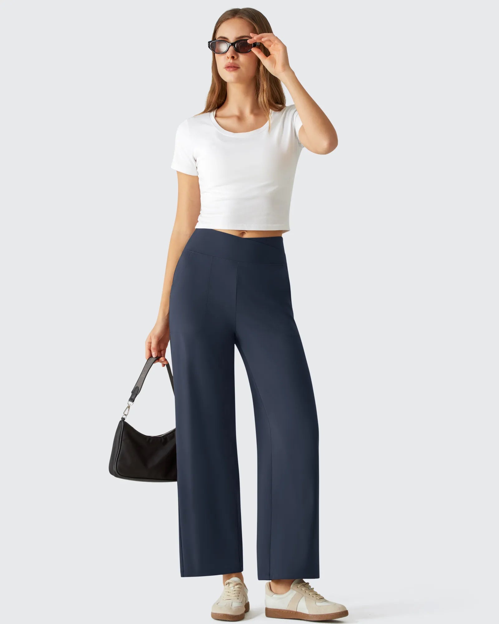 G4Free - BareFeel High Stretch Ankle Wide Leg Yoga Pants -GF26J781A001A-S