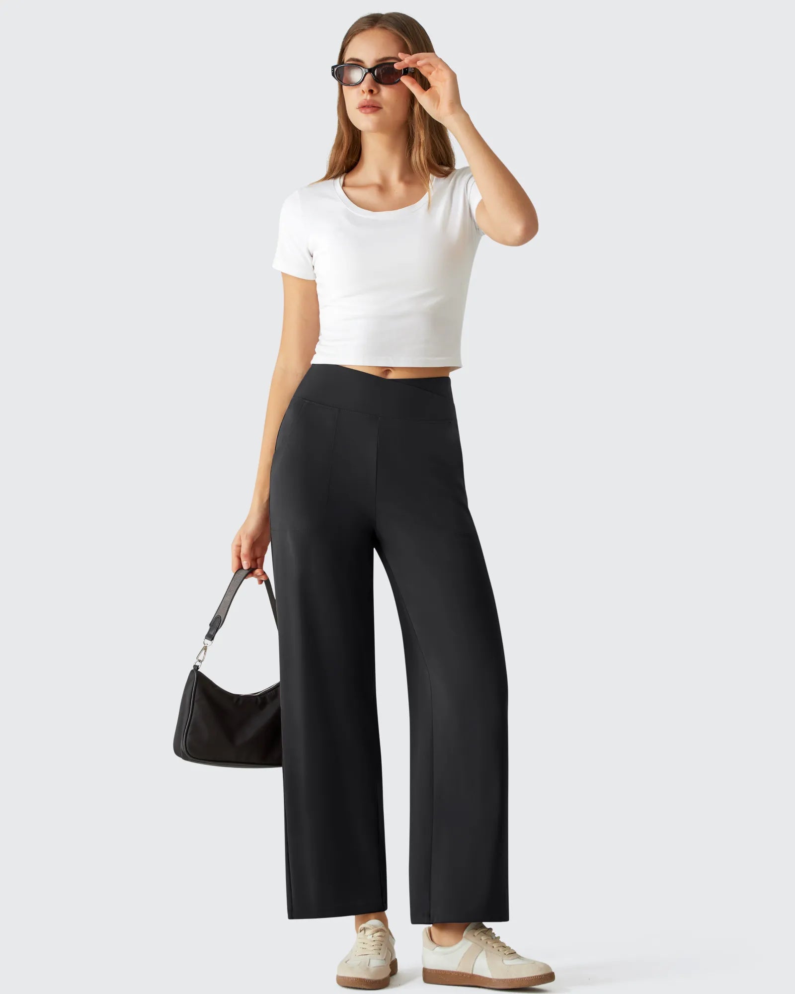 G4Free - BareFeel High Stretch Ankle Wide Leg Yoga Pants -GF26J781A001A-S
