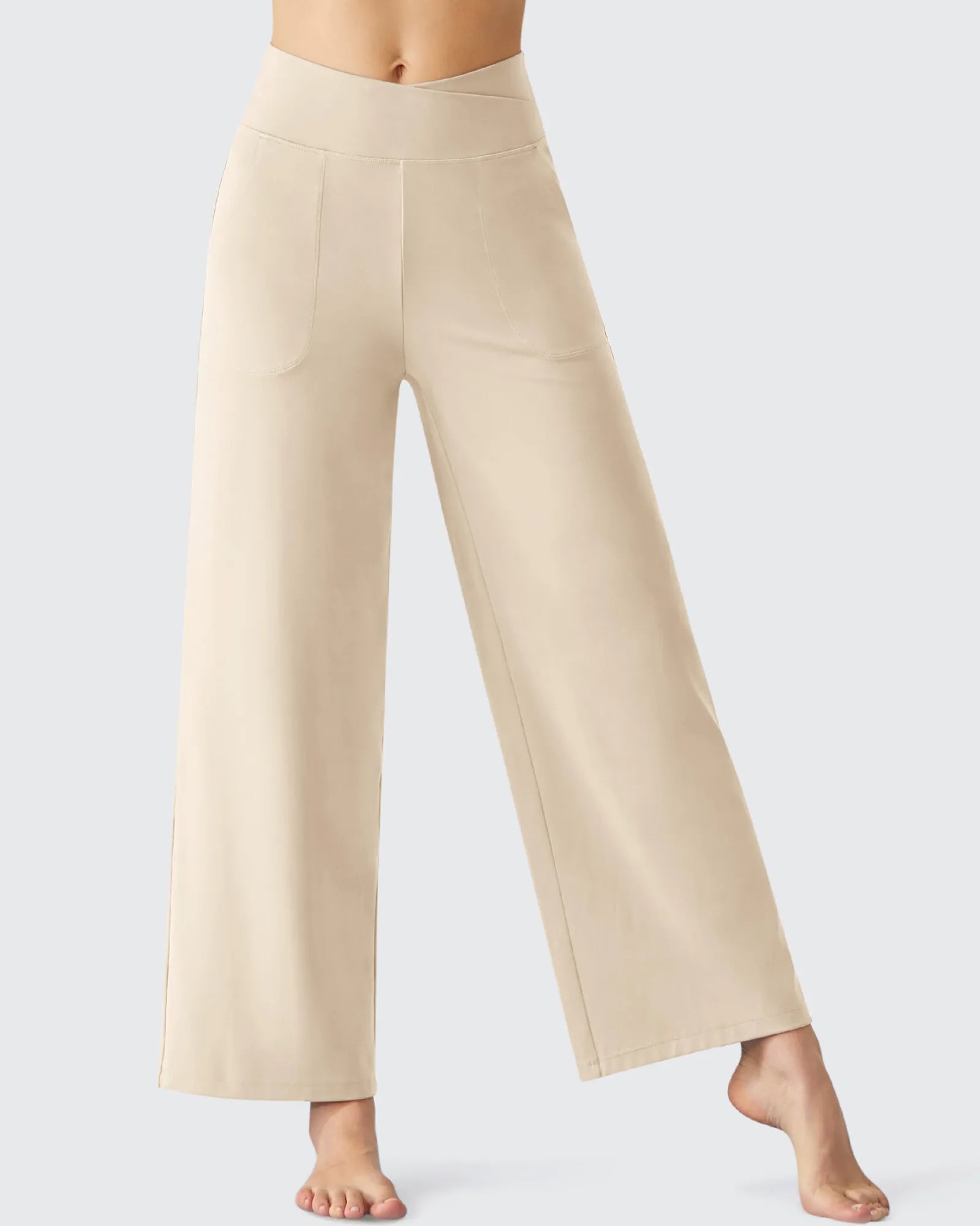 G4Free - BareFeel High Stretch Ankle Wide Leg Yoga Pants -GF26J781A001A-S