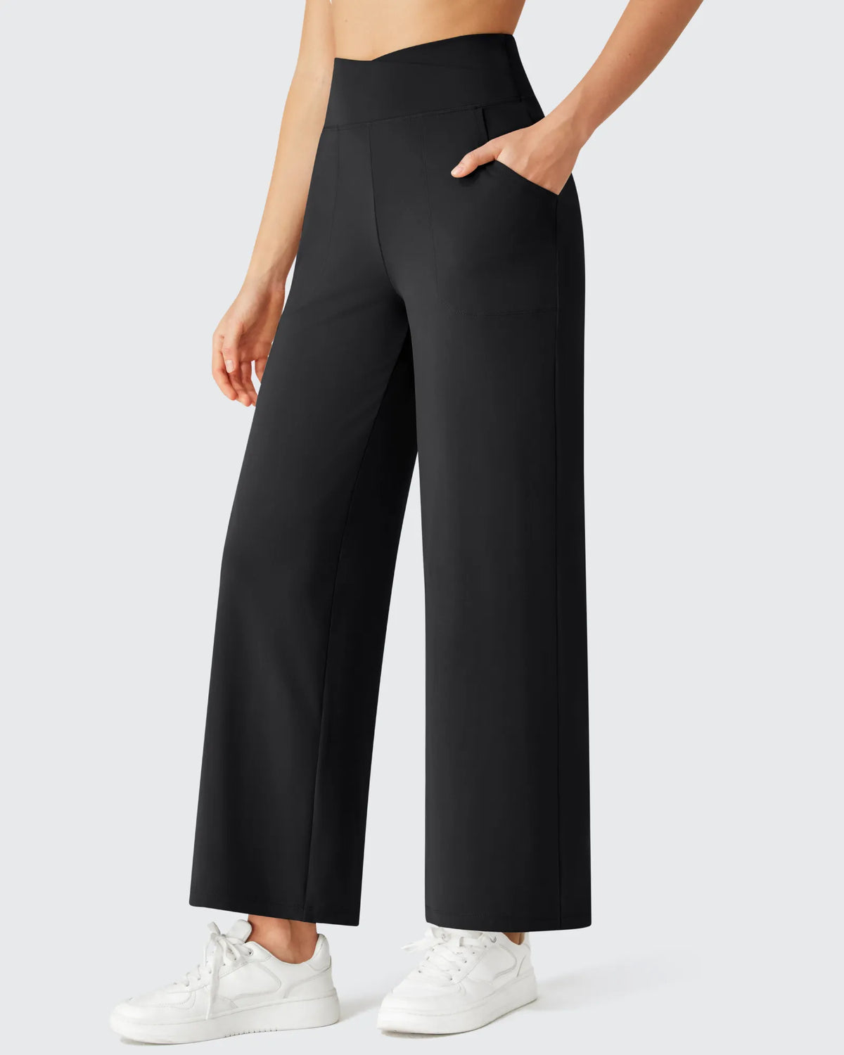 G4Free - BareFeel High Stretch Ankle Wide Leg Yoga Pants -GF26J781A001A-S