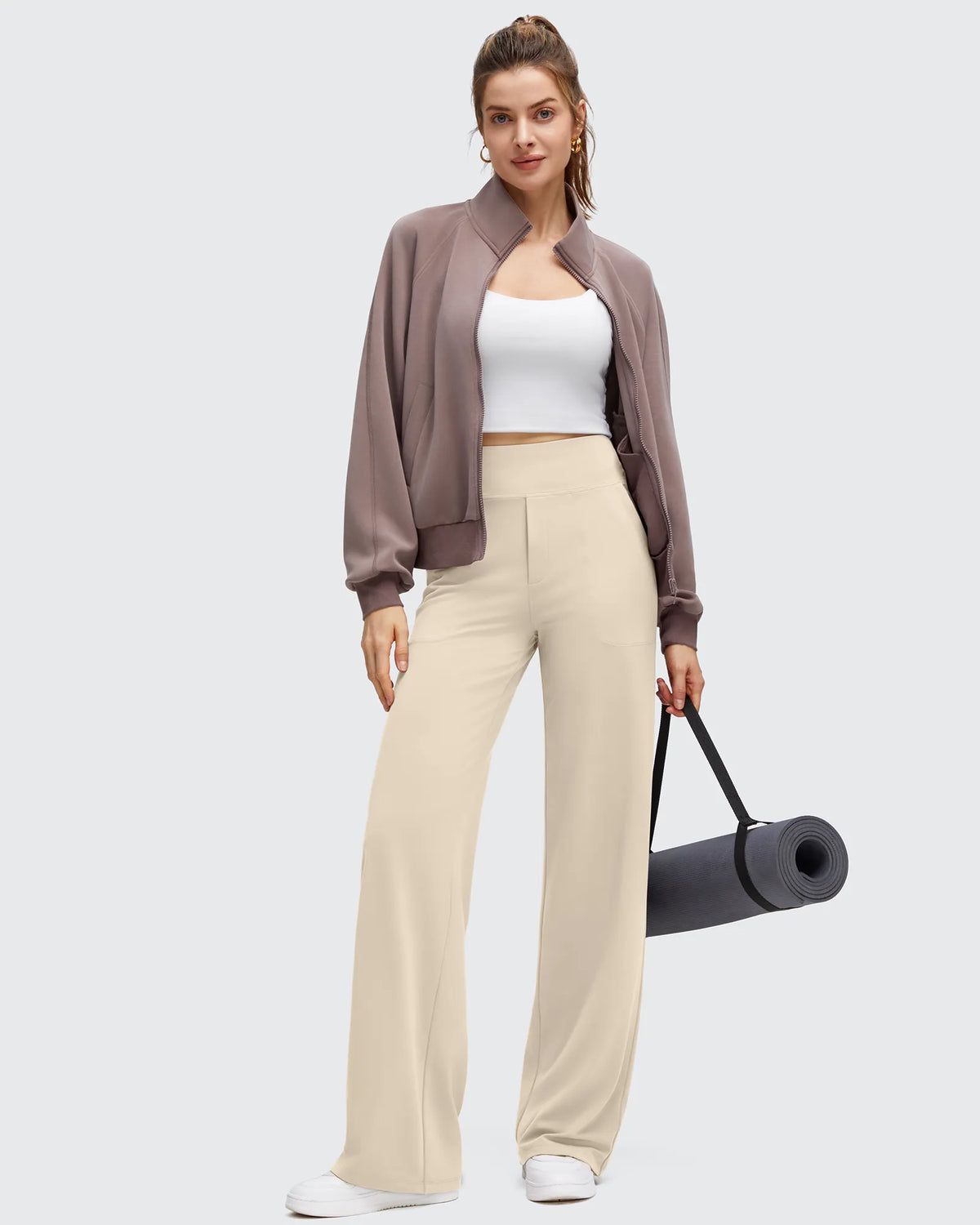 G4Free - BareFeel High Stretch Wide Leg Yoga Pants -GF25J622EA-S