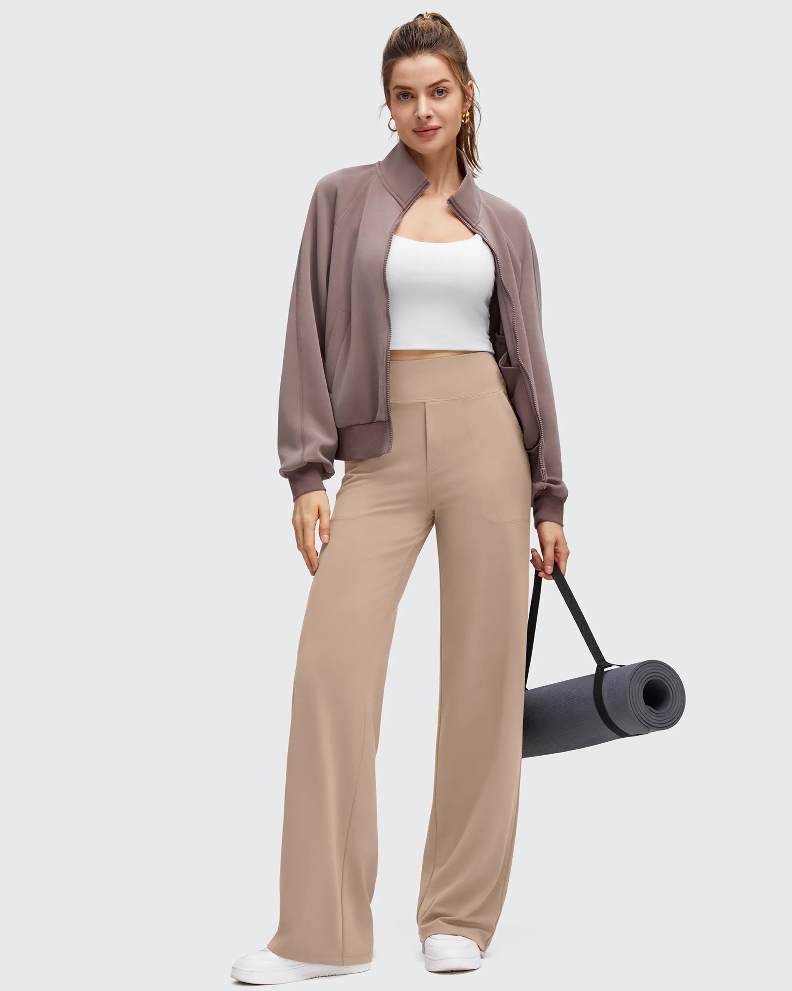 G4Free - BareFeel High Stretch Wide Leg Yoga Pants -GF25J622EA-S