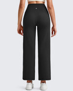 G4Free - BareFeel High Waist Wide Leg Ankle Length Pants -GF25J487AF-XS