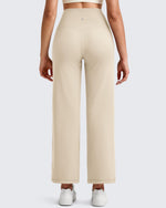 G4Free - BareFeel High Waist Wide Leg Ankle Length Pants -GF25J487AF-XS