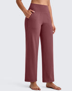 G4Free - BareFeel High Waist Wide Leg Ankle Length Pants -GF25J487AF-XS
