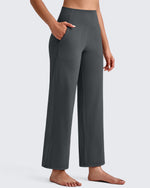 G4Free - BareFeel High Waist Wide Leg Ankle Length Pants -GF25J487AF-XS