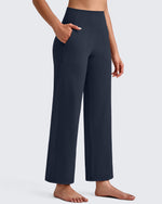 G4Free - BareFeel High Waist Wide Leg Ankle Length Pants -GF25J487AF-XS