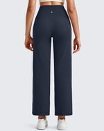 G4Free - BareFeel High Waist Wide Leg Ankle Length Pants -GF25J487AF-XS