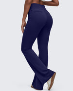 G4Free - BareFeel High Waisted Pockets Flare Dress Pants -GF25A548DF-XS