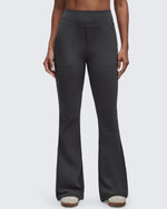 G4Free - BareFeel High Waisted Pockets Flare Dress Pants -GF25A548DF-XS