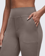 G4Free - BareFeel High Waisted Pockets Flare Dress Pants -GF25A548DF-XS