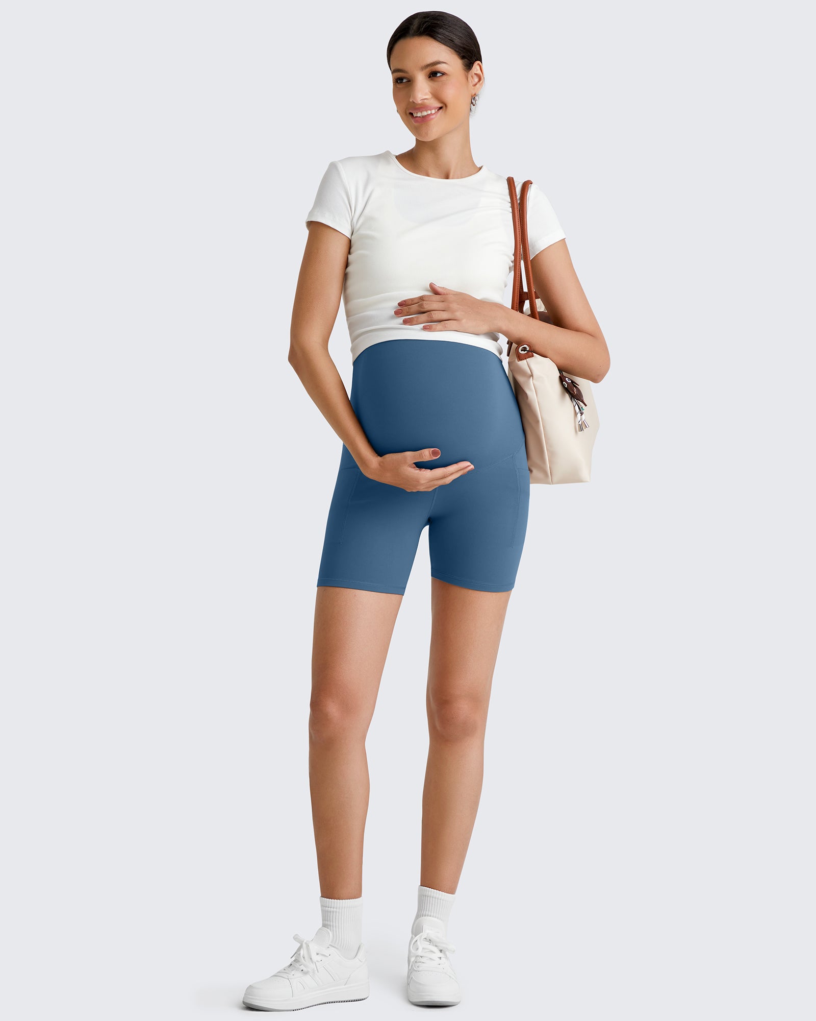 G4Free - BareFeel Maternity Athletic Legging Shorts 5'' -GF25AY336AA-S
