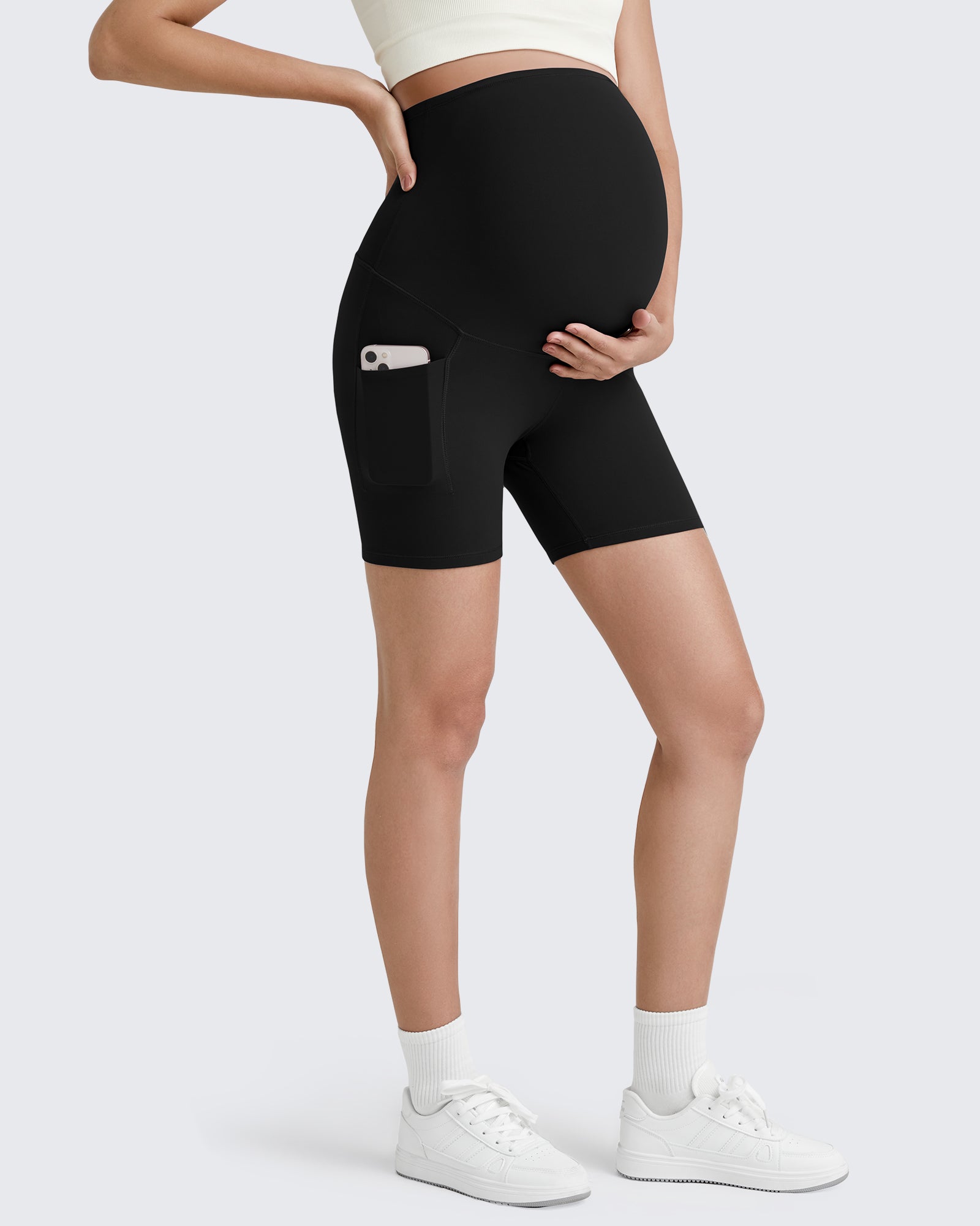G4Free - BareFeel Maternity Athletic Legging Shorts 5'' -GF25AY336AA-S