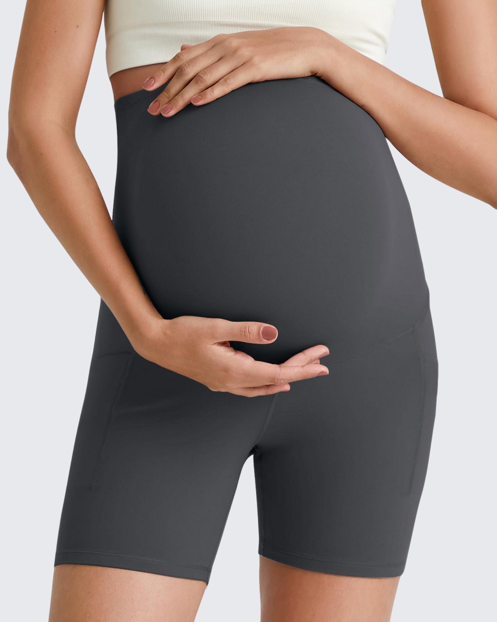 G4Free - BareFeel Maternity Athletic Legging Shorts 5'' -GF25AY336BA-S