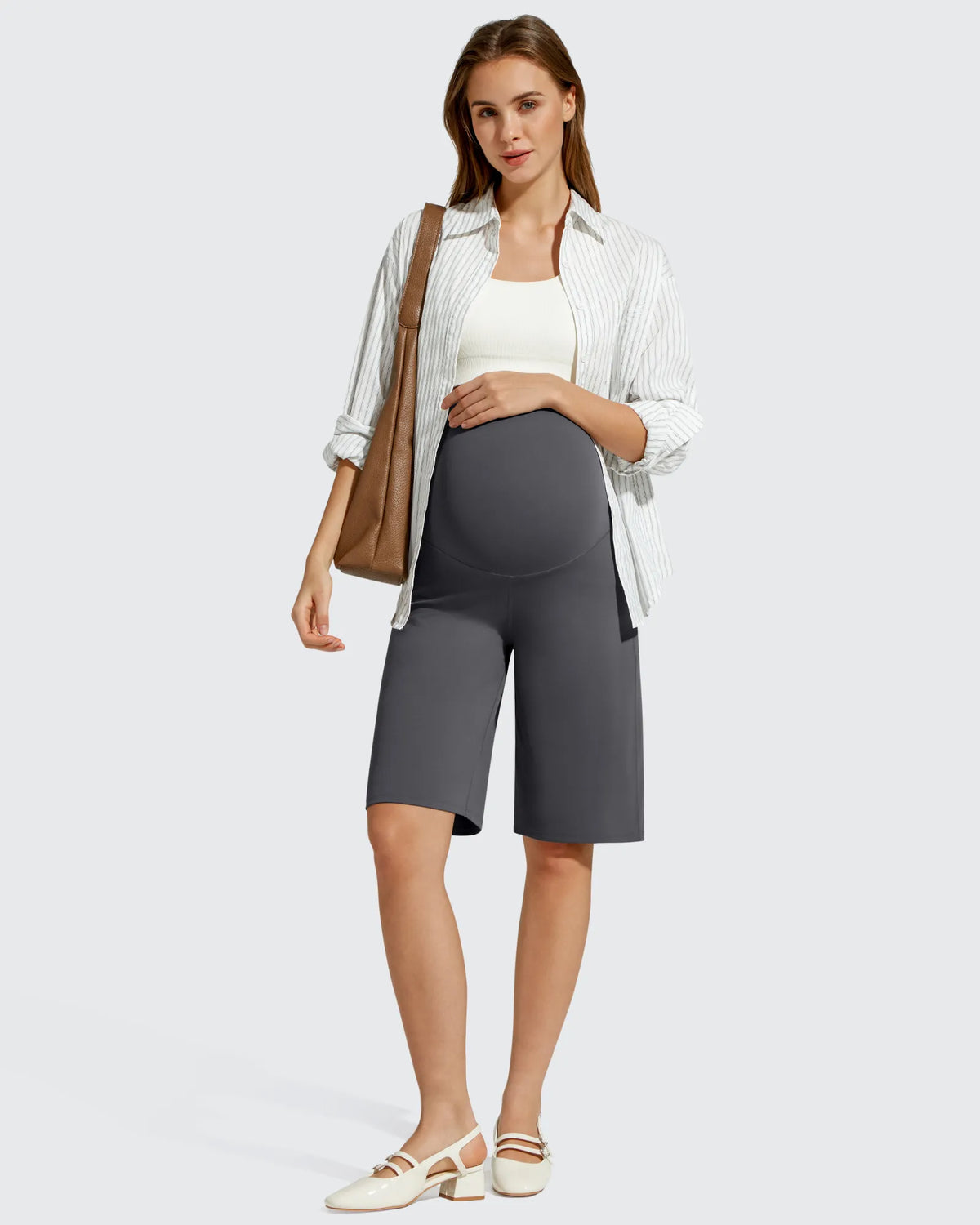 G4Free - BareFeel Maternity Bermuda Wide Leg Shorts -GF26EY793A001A-S