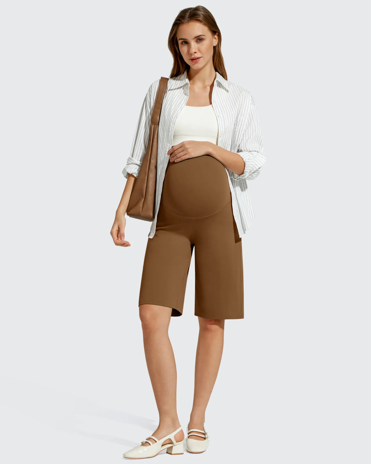 G4Free - BareFeel Maternity Bermuda Wide Leg Shorts -GF26EY793A001A-S