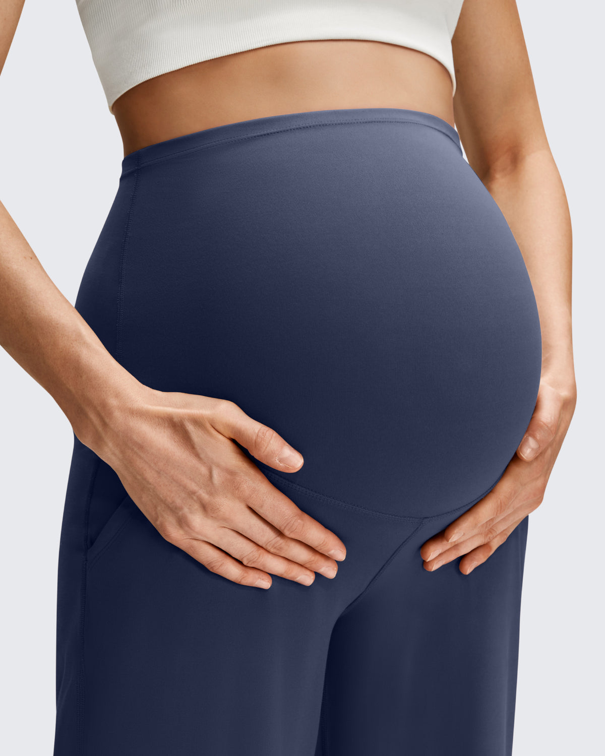 G4Free - BareFeel Maternity Casual Pockets Wide-Leg Pants -GF25JY593AF-XS