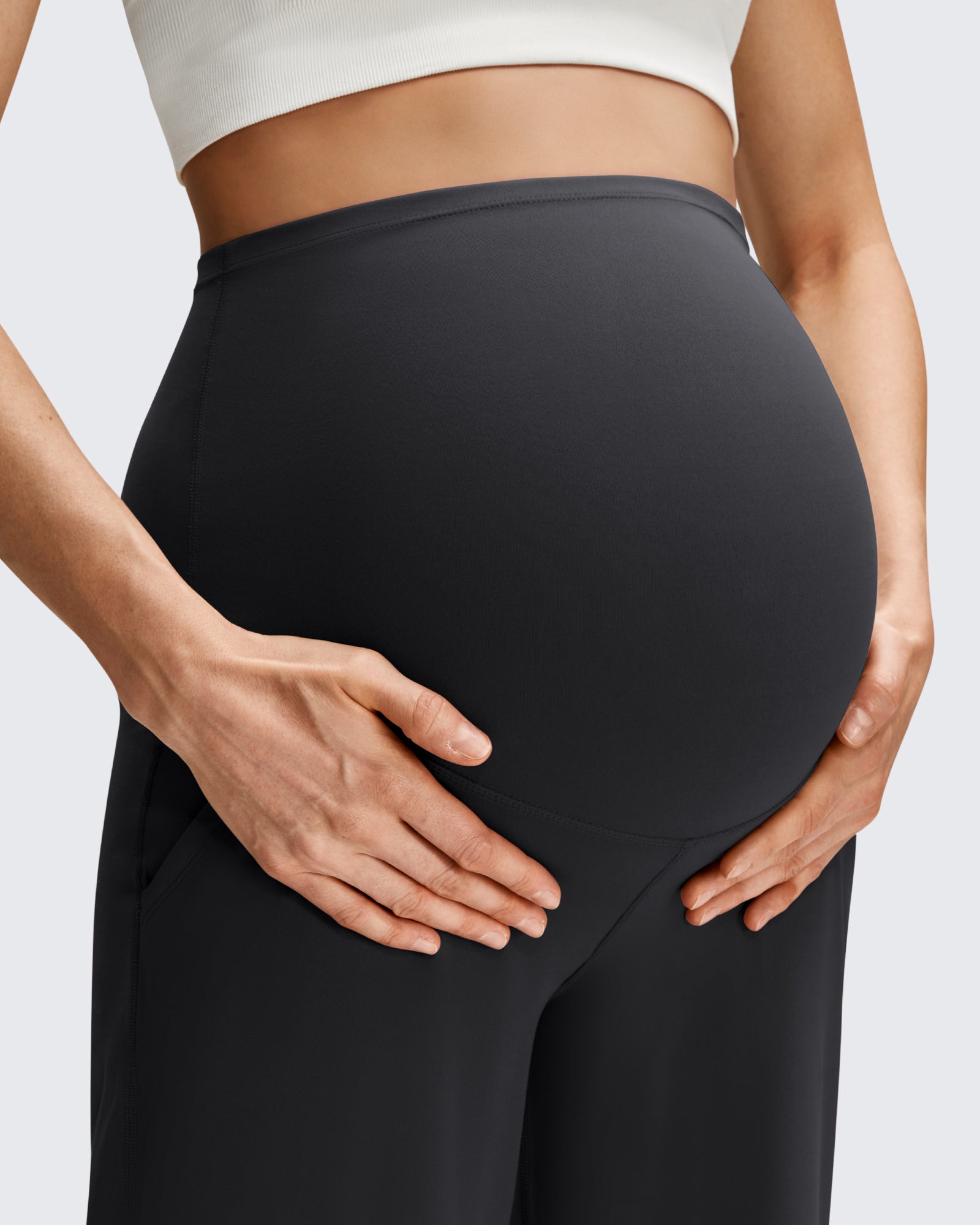 G4Free - BareFeel Maternity Casual Pockets Wide-Leg Pants -GF25JY593AF-XS