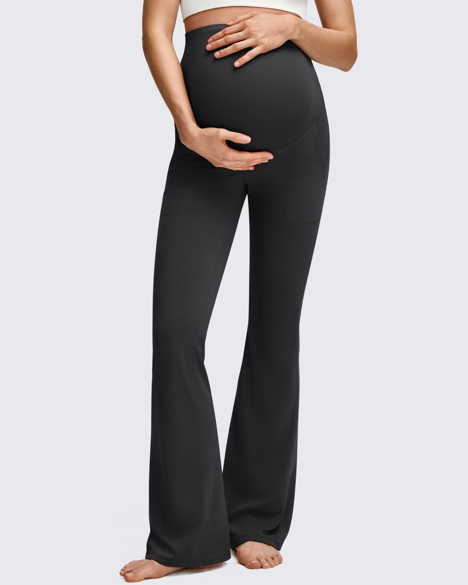 G4Free - BareFeel Maternity Pockets Dress Flare Leggings -GF25AY605AF-XS