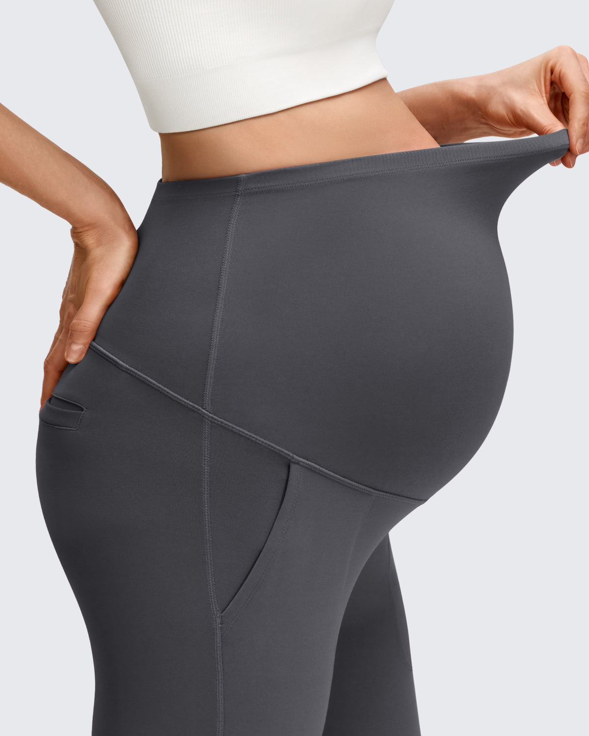 G4Free - BareFeel Maternity Pockets Dress Flare Leggings -GF25AY605AF-XS