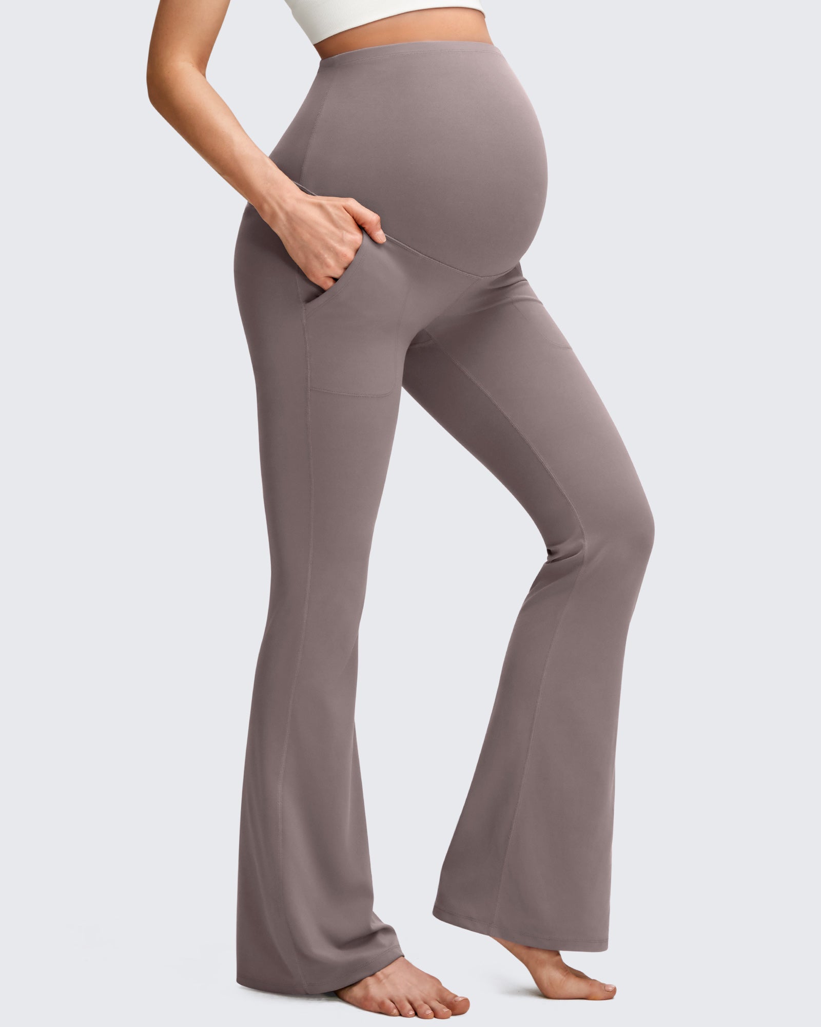 G4Free - BareFeel Maternity Pockets Dress Flare Leggings -GF25AY605AF-XS