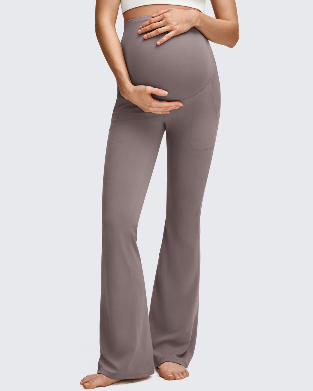 G4Free - BareFeel Maternity Pockets Dress Flare Leggings -GF25AY605AF-XS