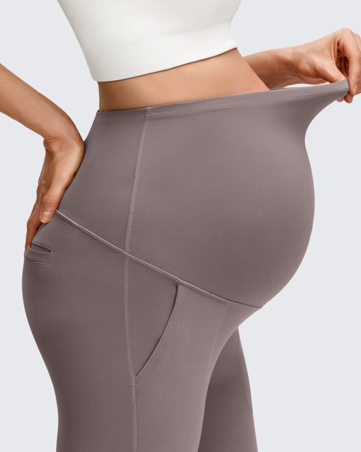 G4Free - BareFeel Maternity Pockets Dress Flare Leggings -GF25AY605AF-XS