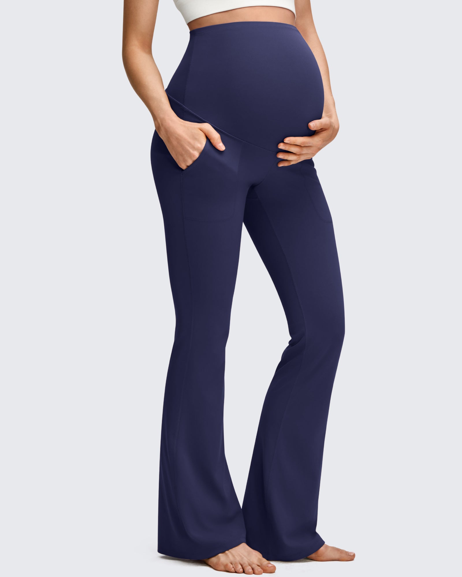 G4Free - BareFeel Maternity Pockets Dress Flare Leggings -GF25AY605AF-XS