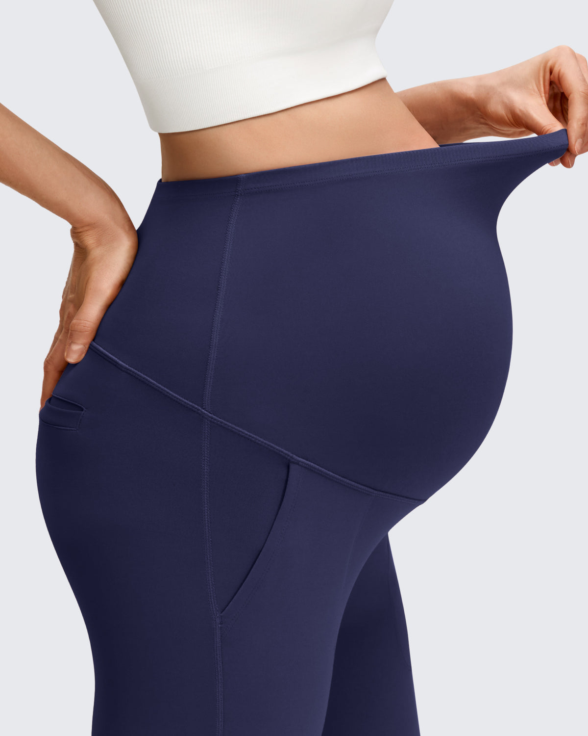 G4Free - BareFeel Maternity Pockets Dress Flare Leggings -GF25AY605AF-XS