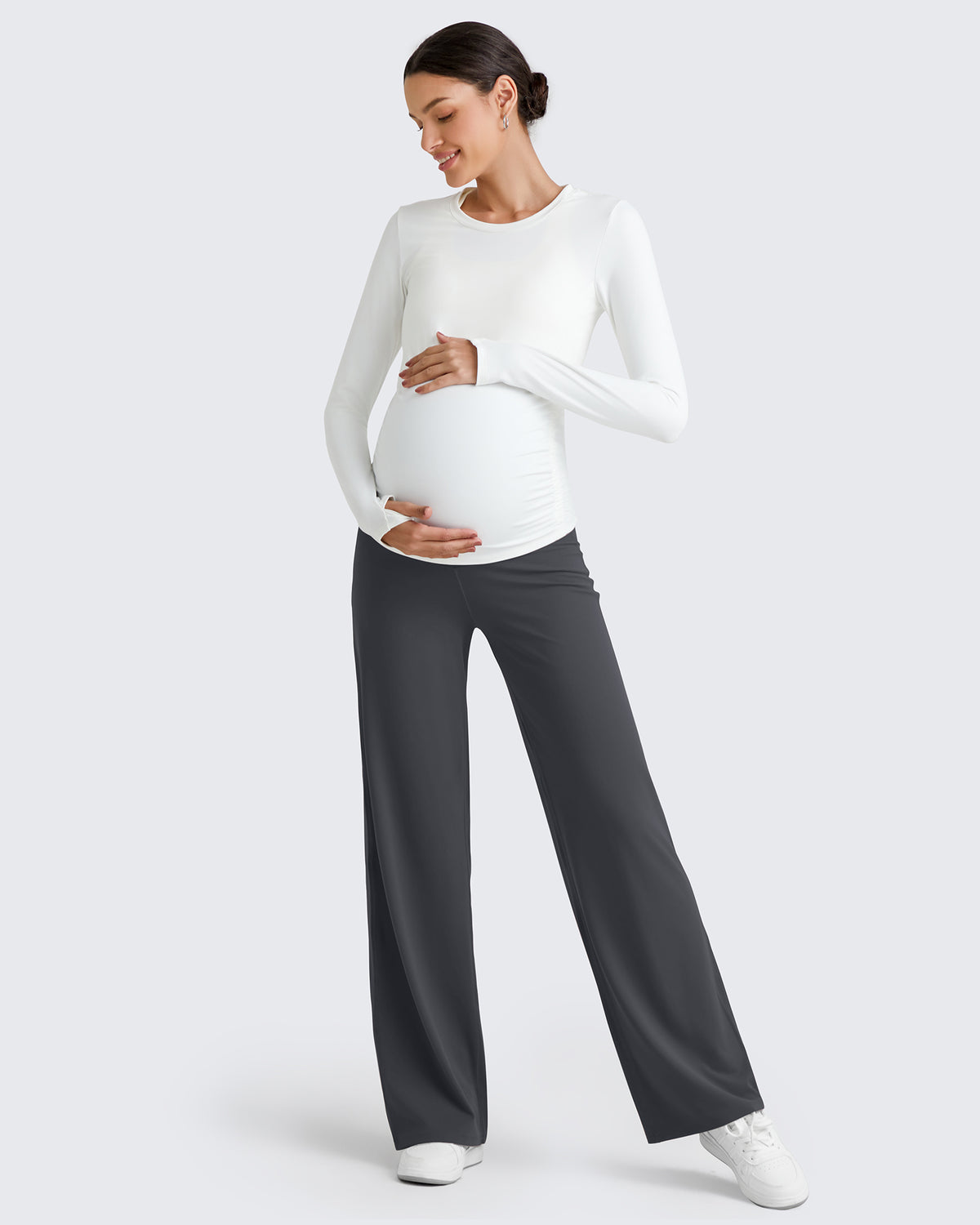 G4Free - BareFeel Maternity Wide Leg Dress Pants -GF24JY347FA-S