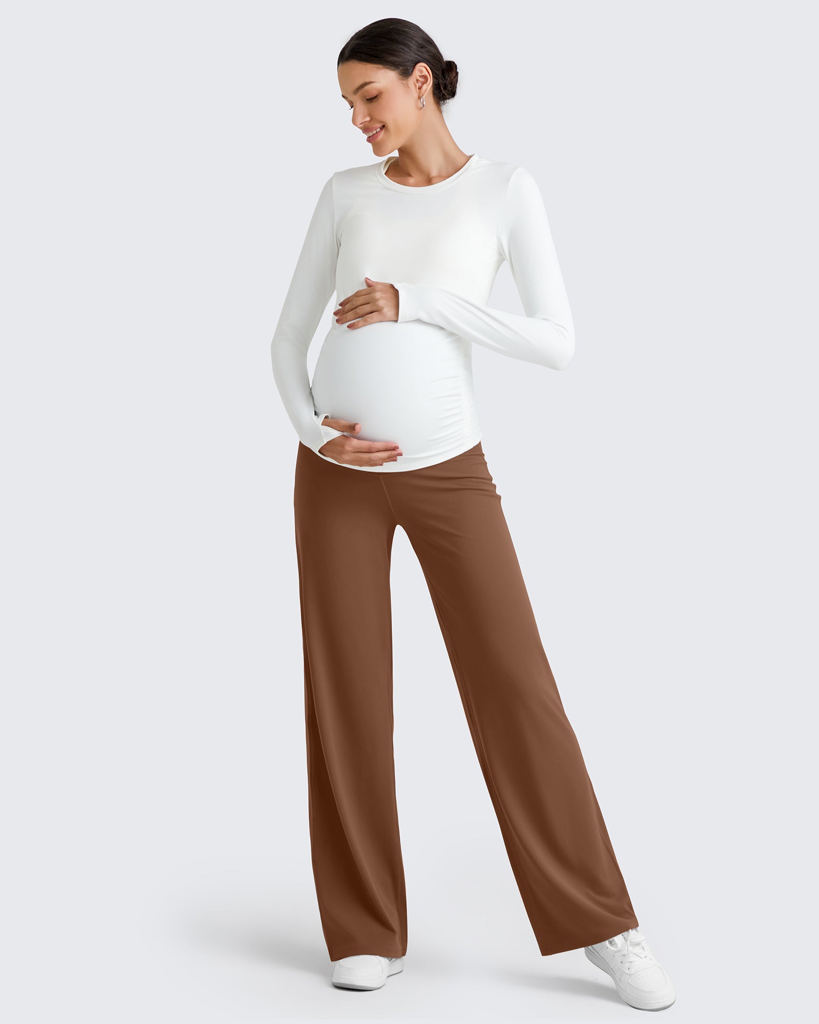 G4Free - BareFeel Maternity Wide Leg Dress Pants -GF24JY347FA-S