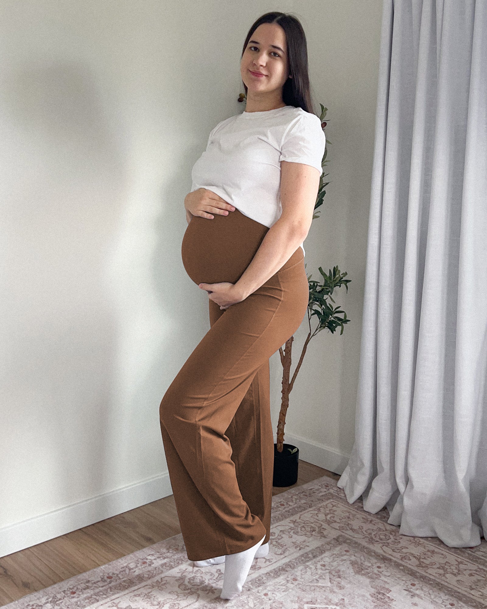G4Free - BareFeel Maternity Wide Leg Dress Pants -GF24JY347FA-S