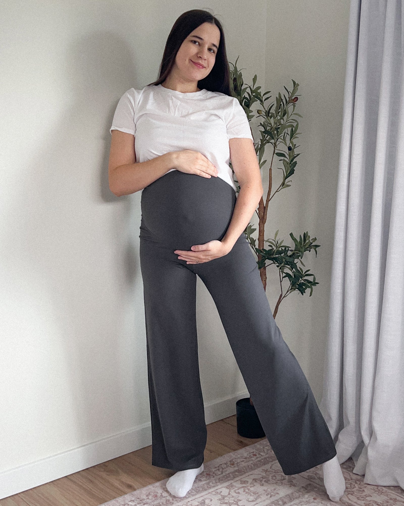 G4Free - BareFeel Maternity Wide Leg Dress Pants -GF24JY347FA-S