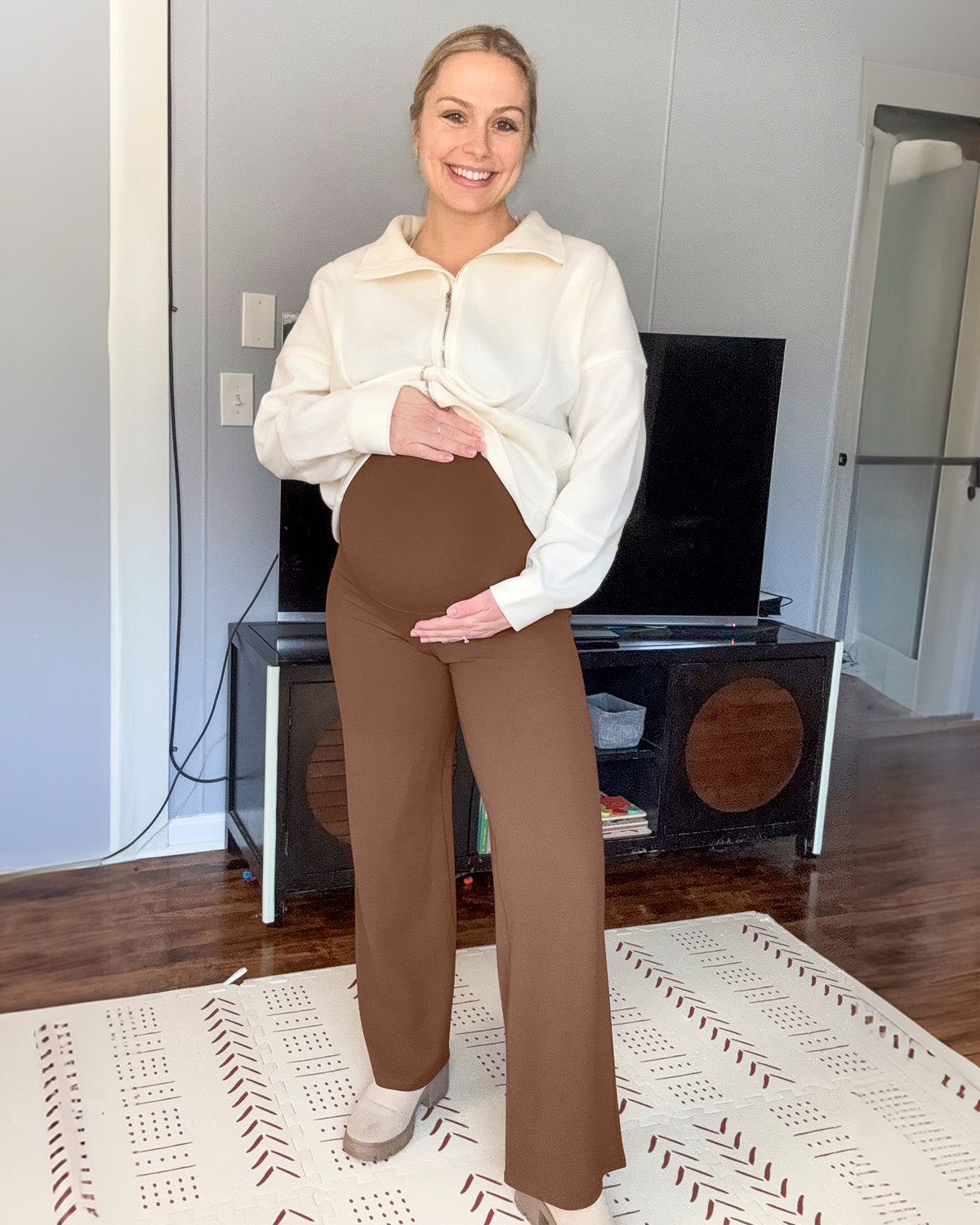G4Free - BareFeel Maternity Wide Leg Dress Pants -GF24JY347FA-S