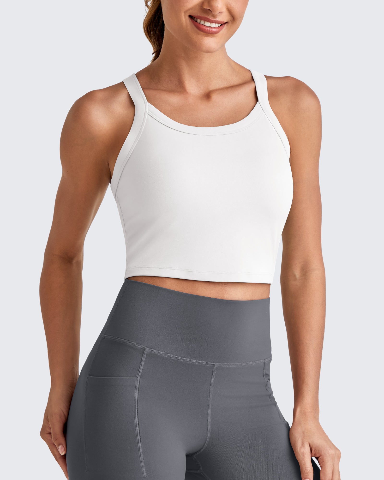 G4Free - BareFeel Racerback Cropped Sports Bra -GF25L448BA-S
