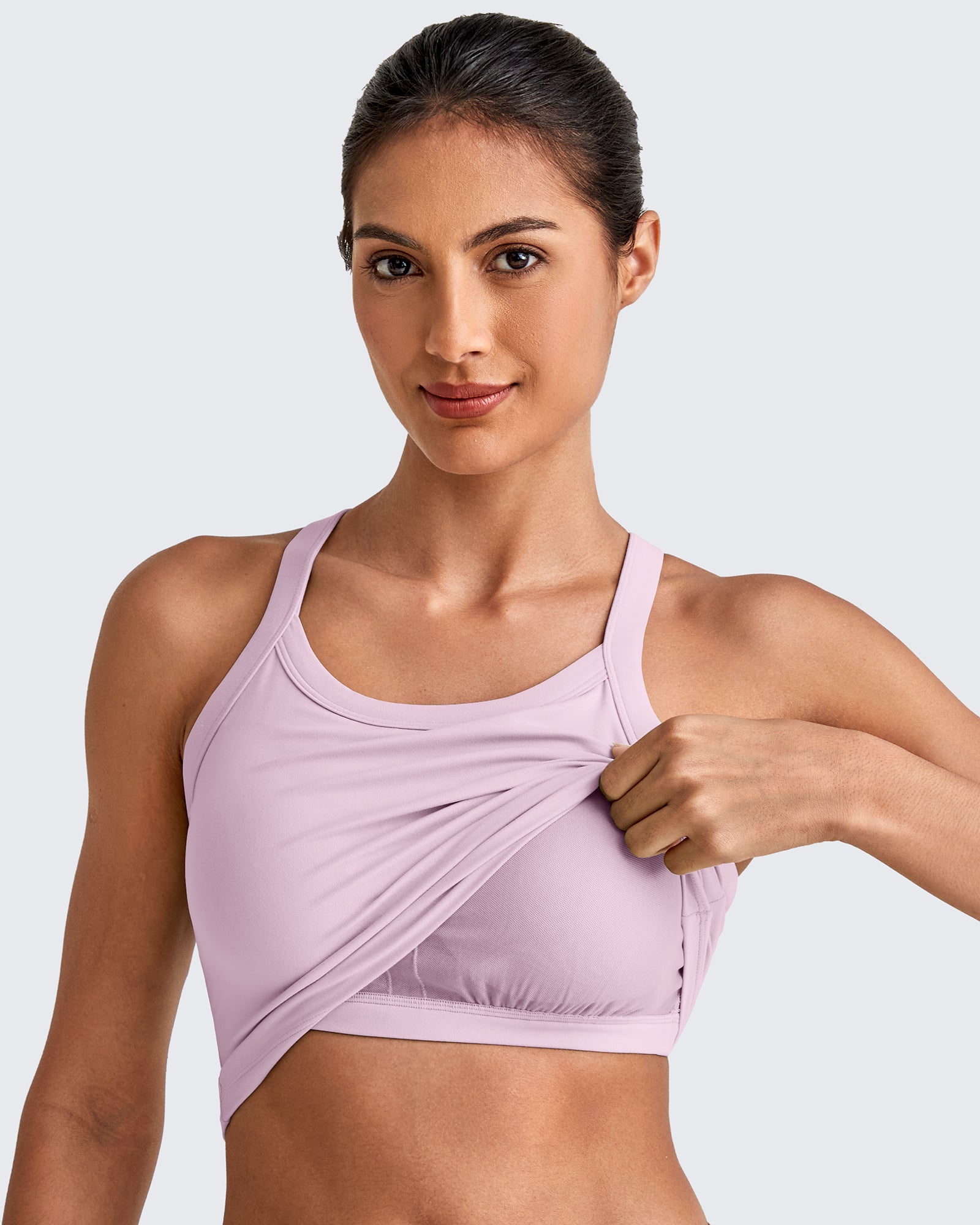 G4Free - BareFeel Racerback Cropped Sports Bra -GF25L448CA-S