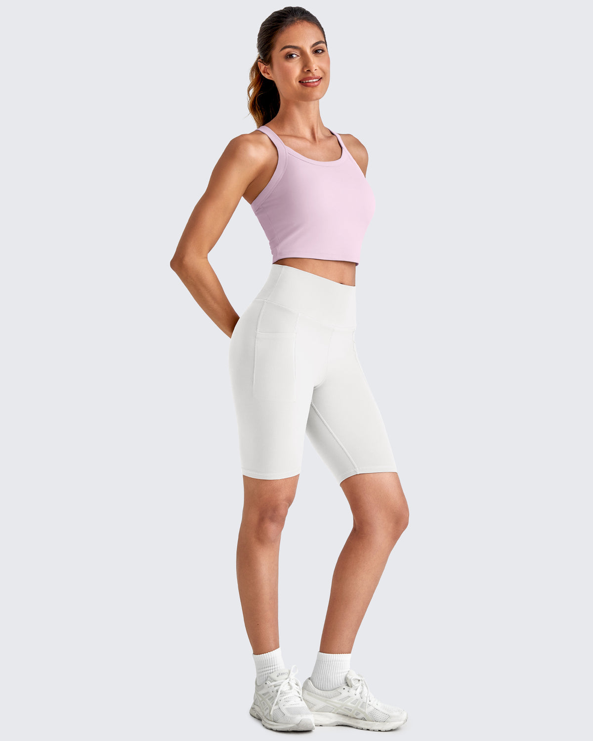 G4Free - BareFeel Racerback Cropped Sports Bra -GF25L448CA-S