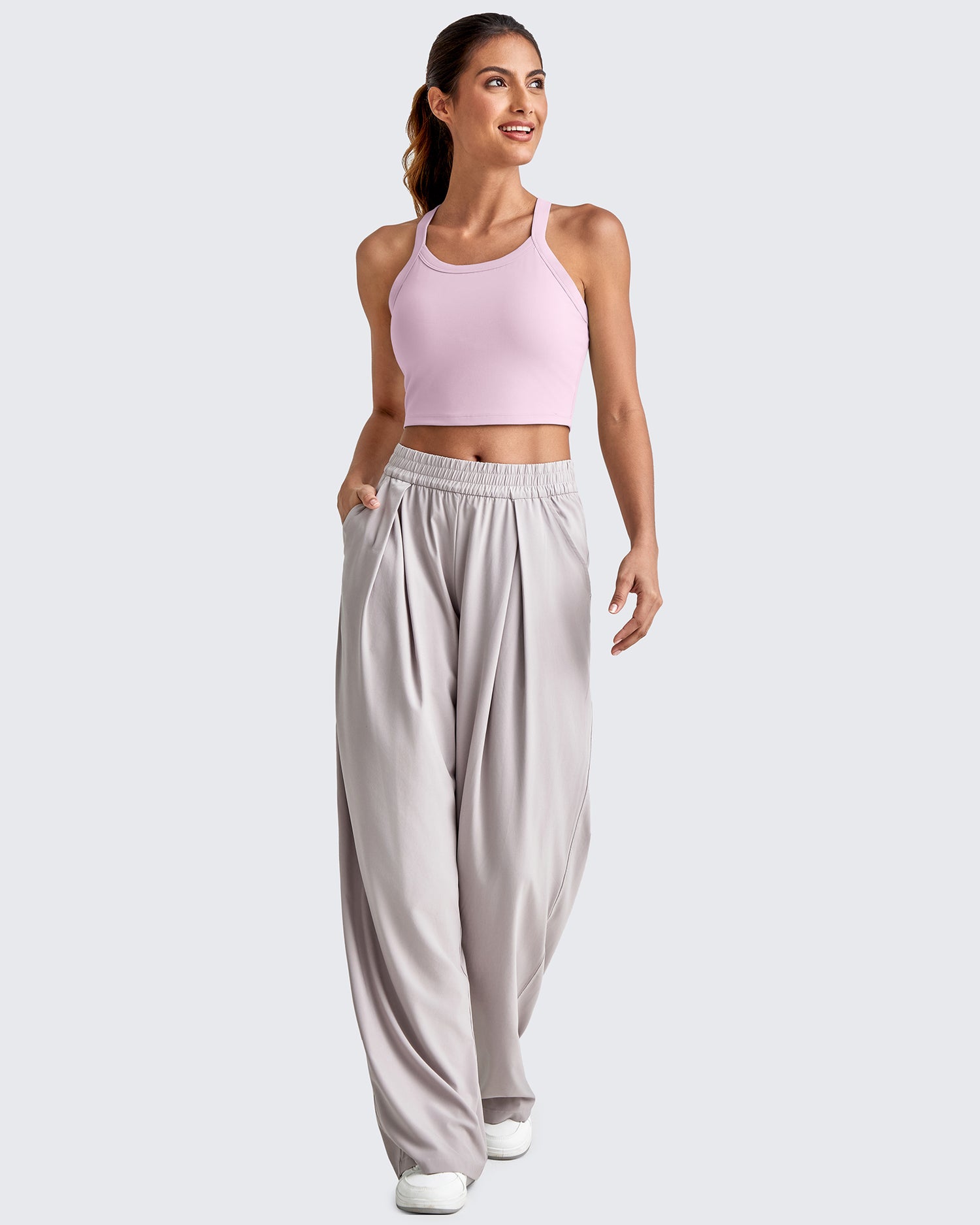 G4Free - BareFeel Racerback Cropped Sports Bra -GF25L448CA-S