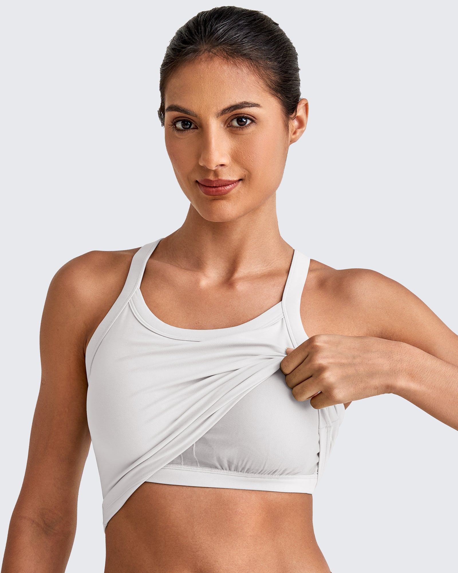 G4Free - BareFeel Racerback Cropped Sports Bra -GF25L448CA-S