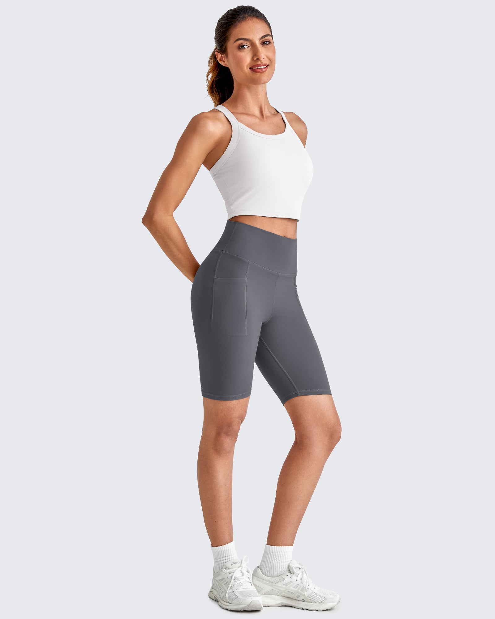 G4Free - BareFeel Racerback Cropped Sports Bra -GF25L448CA-S