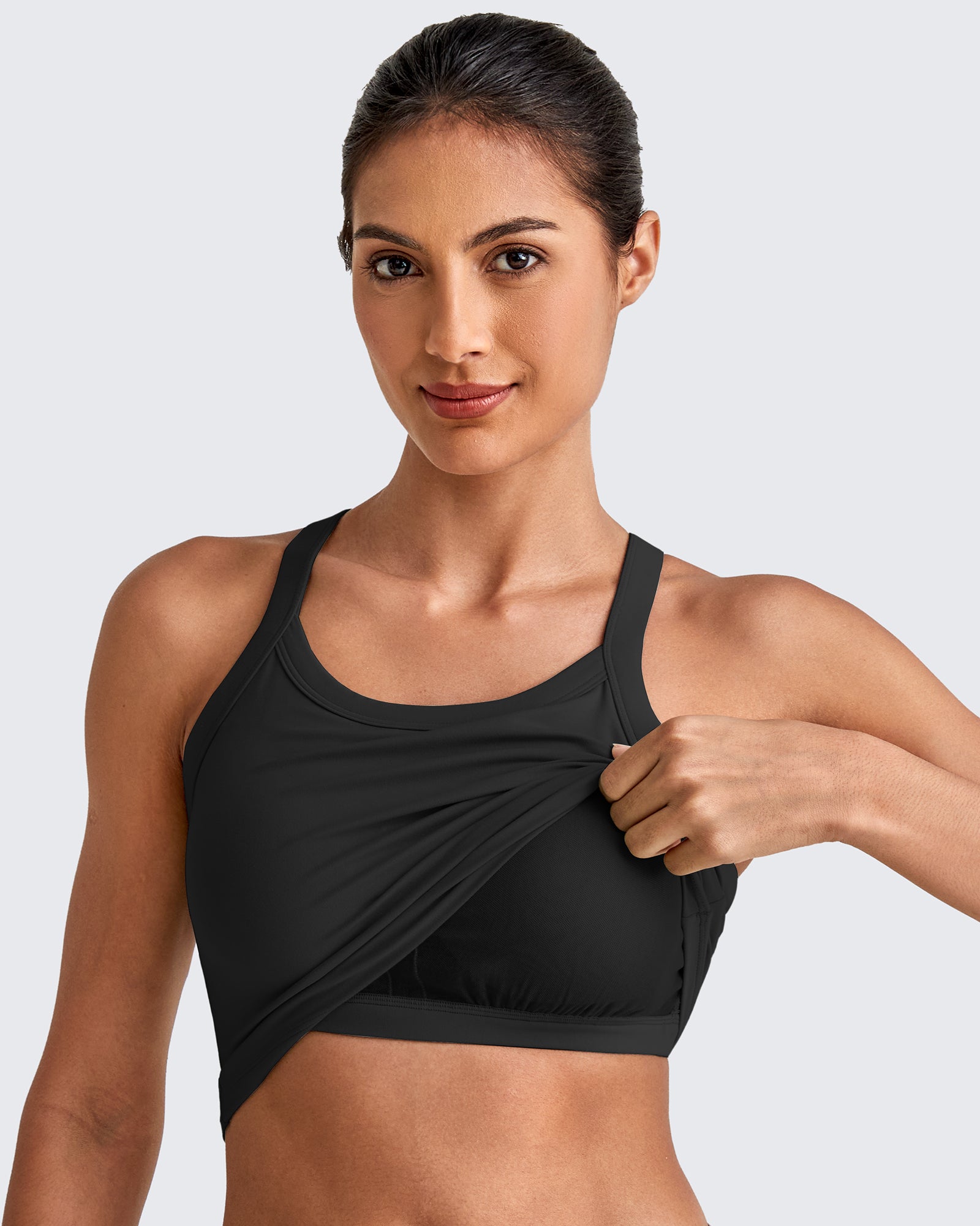 G4Free - BareFeel Racerback Cropped Sports Bra -GF25L448CA-S