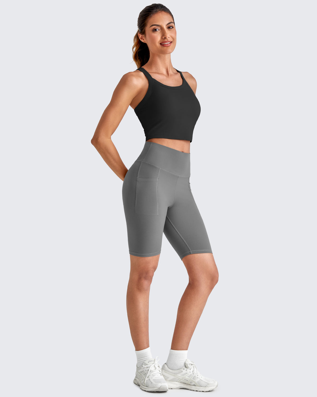 G4Free - BareFeel Racerback Cropped Sports Bra -GF25L448CA-S