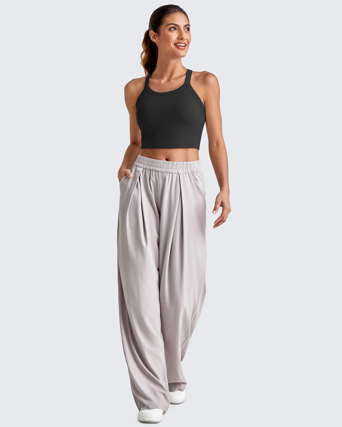 G4Free - BareFeel Racerback Cropped Sports Bra -GF25L448CA-S