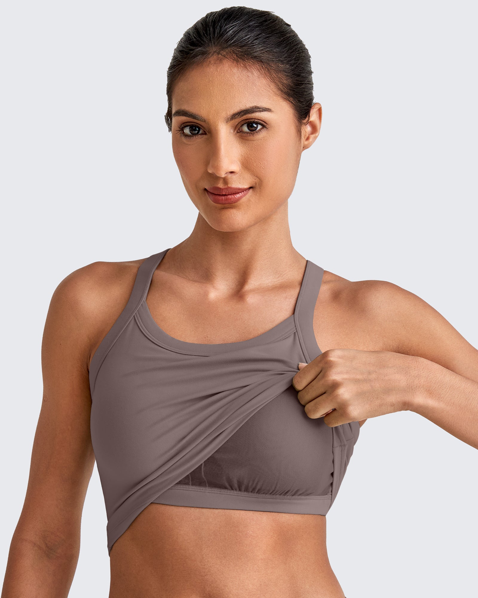 G4Free - BareFeel Racerback Cropped Sports Bra -GF25L448CA-S