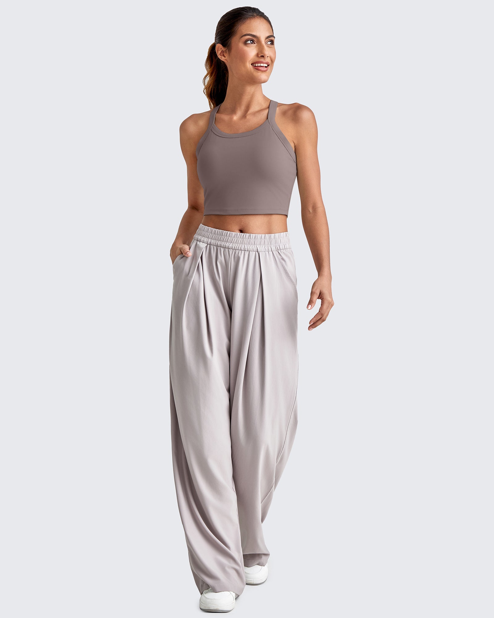 G4Free - BareFeel Racerback Cropped Sports Bra -GF25L448CA-S