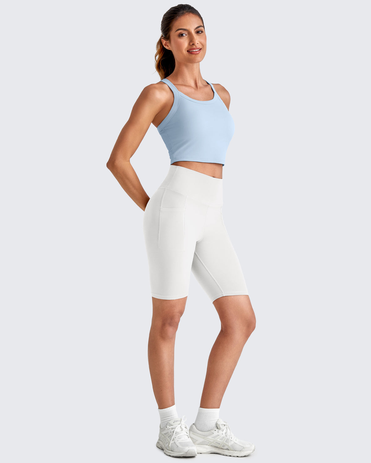 G4Free - BareFeel Racerback Cropped Sports Bra -GF25L448CA-S