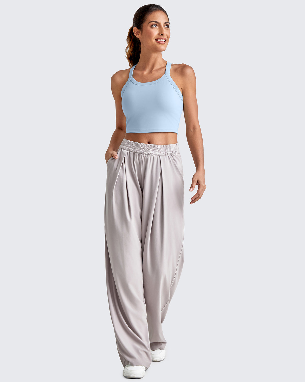 G4Free - BareFeel Racerback Cropped Sports Bra -GF25L448CA-S