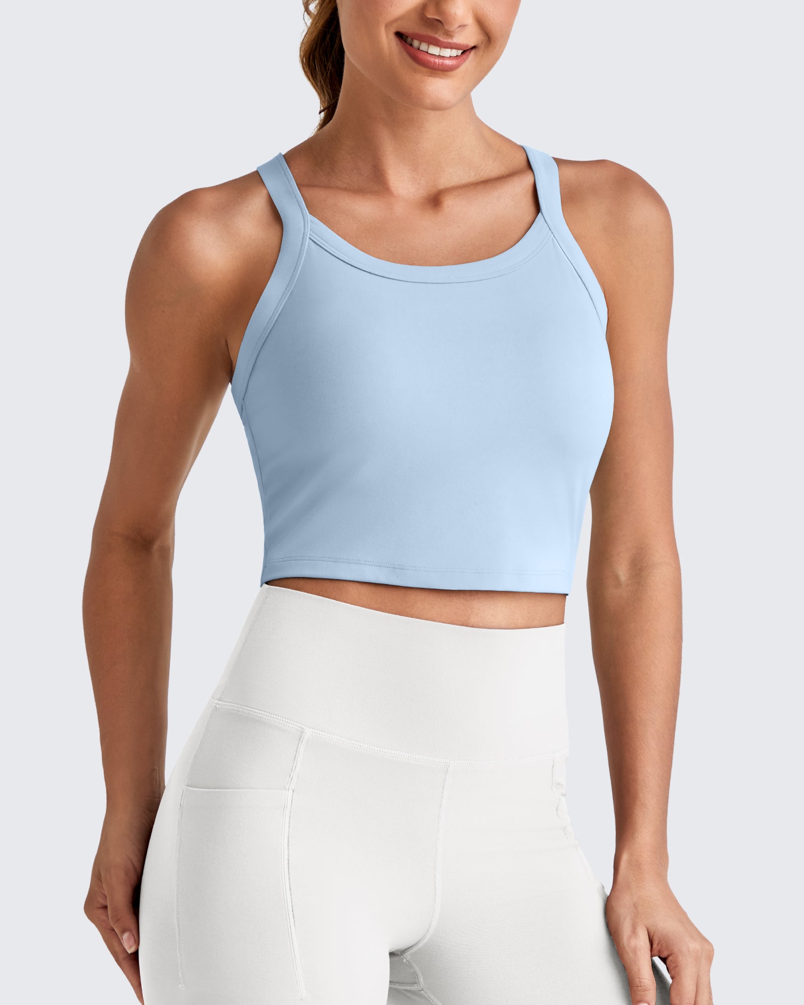 G4Free - BareFeel Racerback Cropped Sports Bra -GF25L448DA-S