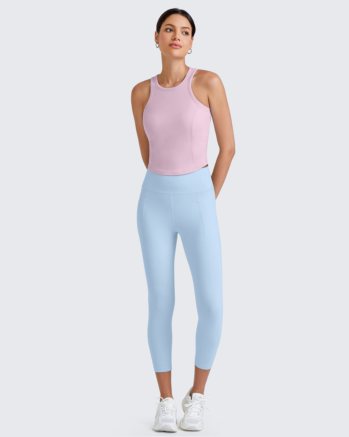 G4Free - BareFeel Racerback Sport Bras Tank -GF25L392EA-S
