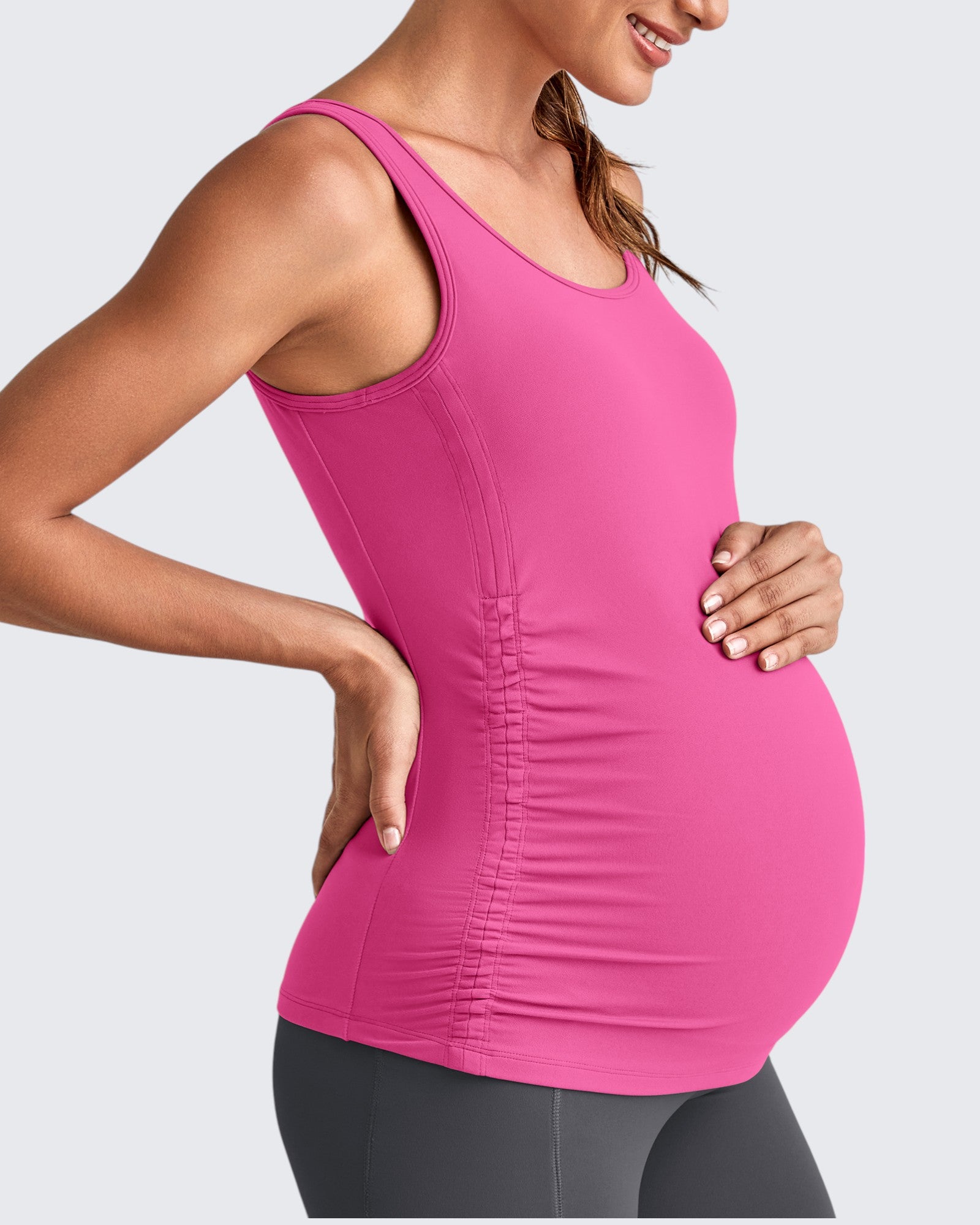 G4Free - BareFeel Ruched Workout Pregnancy Tank -GF25LY405DA-S
